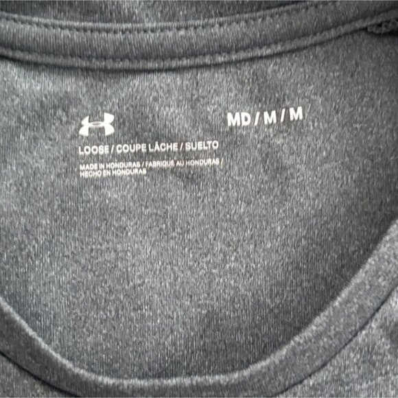 Under Armour Mens Loose Fit Short Sleeve Athletic Shirt-Gray-Size M-GUC - Picture 4 of 5